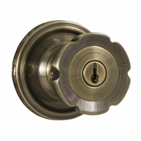 WESLOCK Eleganti Entry Lock Adjustable Latch and Full Lip Strike Antique Brass 00640EAEASL23
